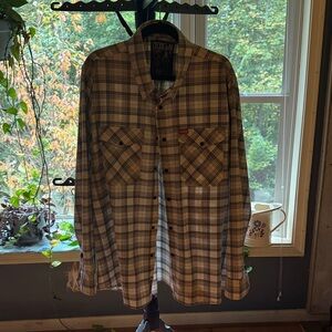 DIXXON white Plaid Casual Button Down Shirt